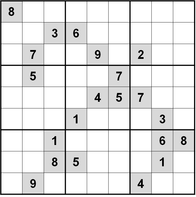 Sudoku minimal